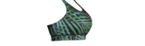 Green Leaf Print Sports Bra