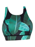 Palm Leaf Print Sports Bra