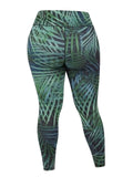 Green Leaf Print leggings