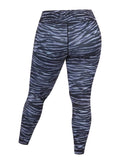 Plus size Black & Grey Tiger Stripe Leggings