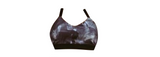 Black & Grey leaf print sports Bra