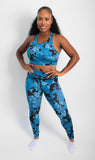 Blue Leaf Leggings