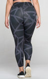 Plus Size Black & Grey Gussett