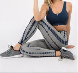 Blue & Grey Tie-Dye Leggings