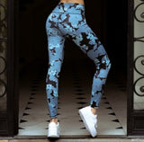 Blue Leaf Leggings